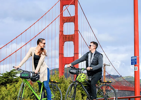 Fahrradverleih an der Golden Gate Bridge